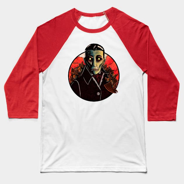 Dracula Baseball T-Shirt by LAckas